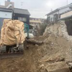 桑名市佛眼院　永代供養墓工事　⑧無縁塚解体